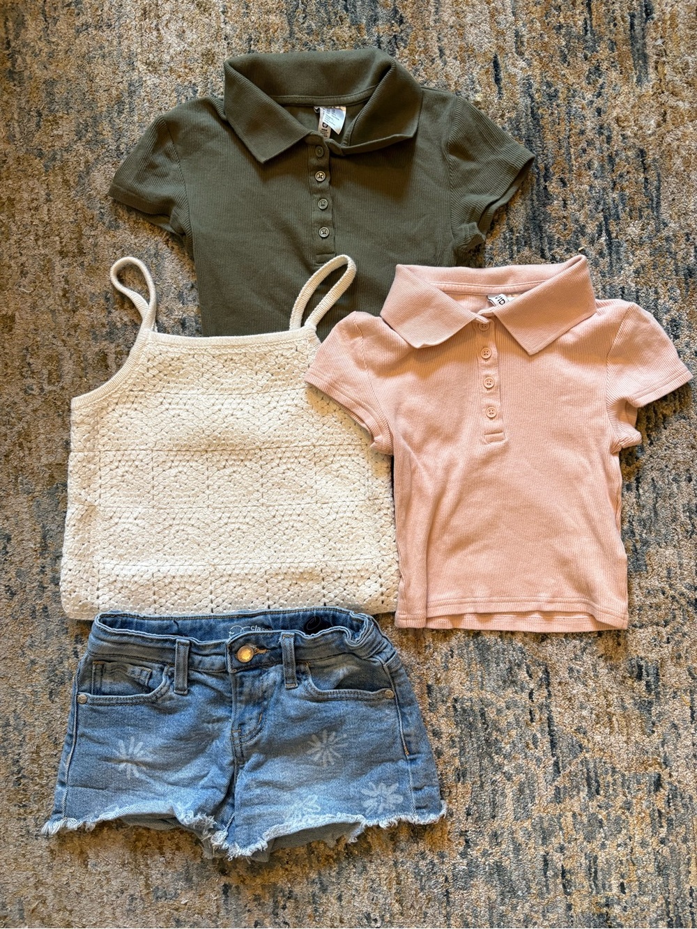Girls Summer Bundle Tops and Shorts Size 7/8 H&M and Art Class